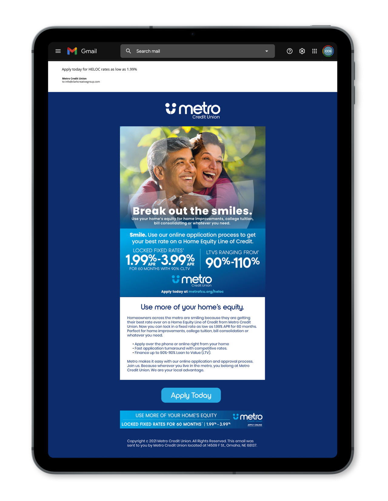 Metro Credit Union Clark Creative Group